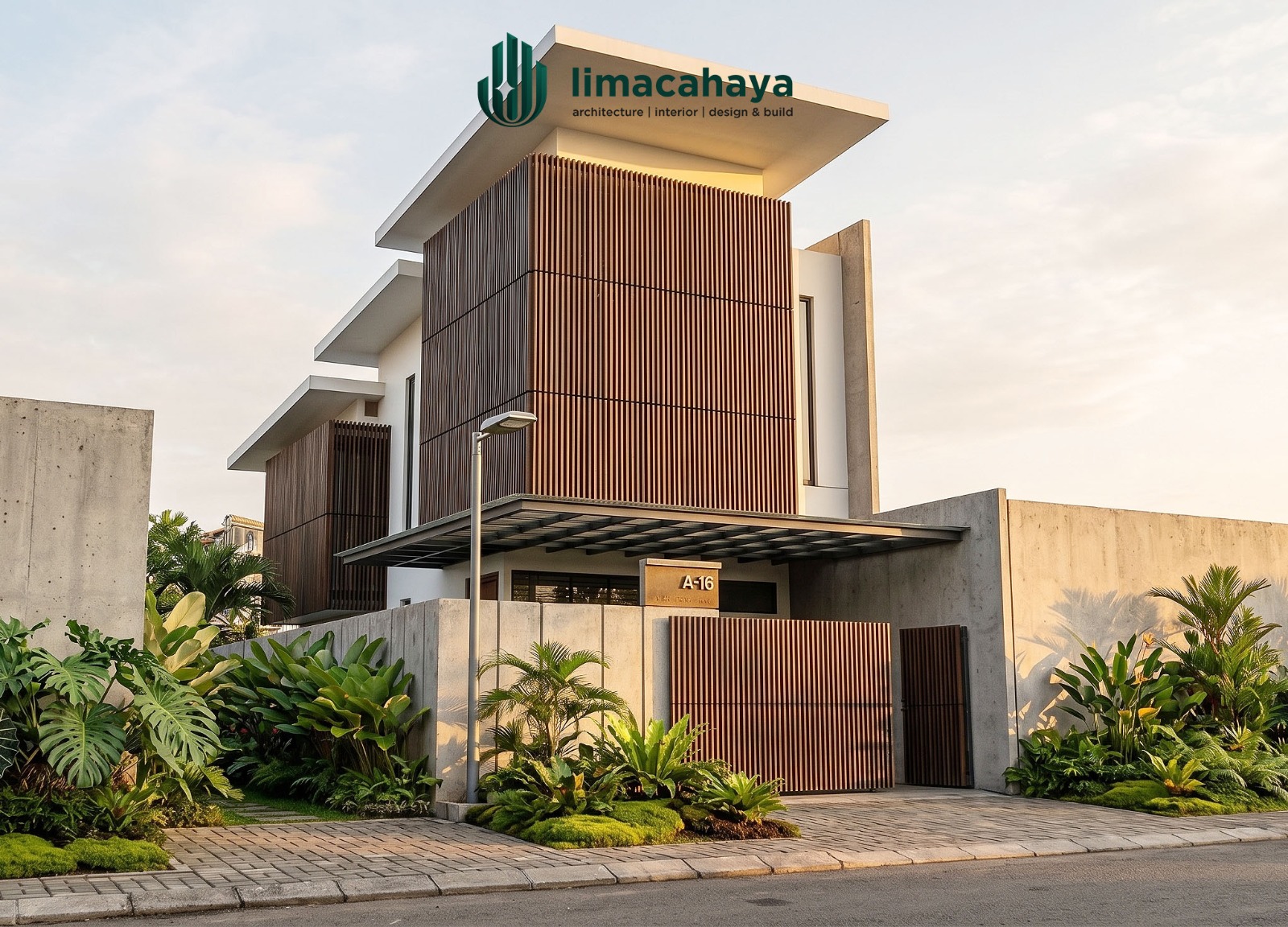 Proyek arsitektur modern Lima Cahaya